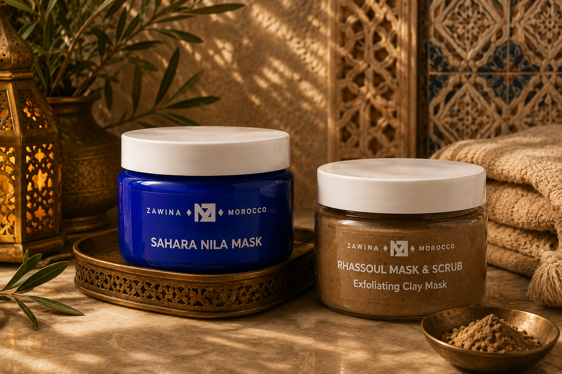 Rhassoul and Nila mask by Zawina Morocco
