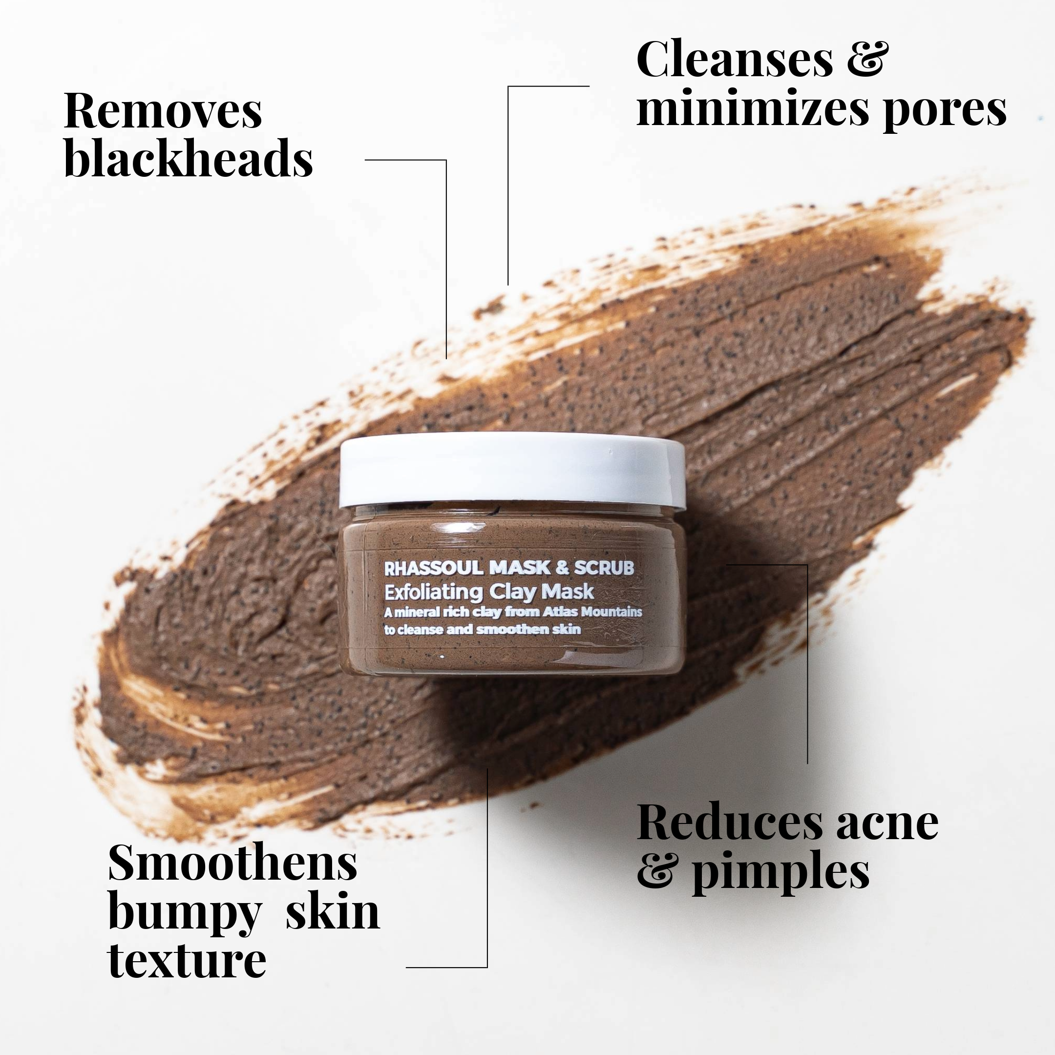 Rhassoul Mask & Scrub- A Luxurious Cleansing Clay. – Zawina Morocco Rhassoul Mask & Scrub- A Luxurious Cleansing Clay. – Zawina Morocco