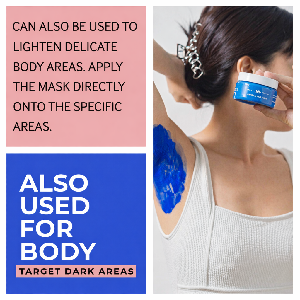 Zawina Morocco Sahara Nila Mask graphic for body use and targeting dark areas like underarms